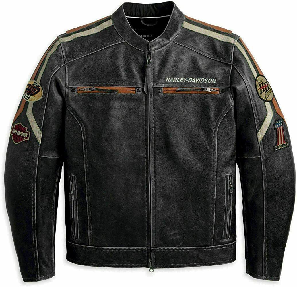 Harley Davidson Men's Distressed Trenton Motorcycle Vintage