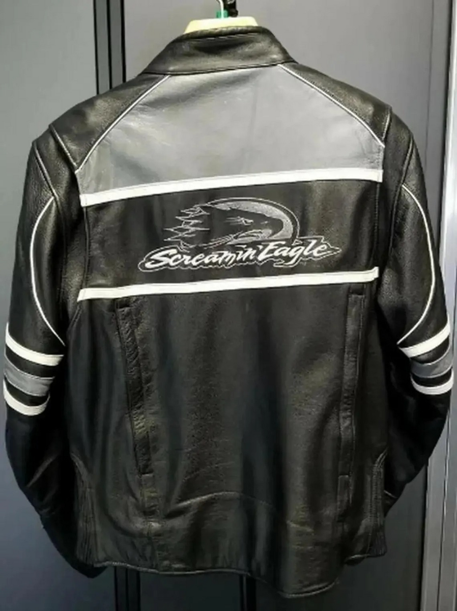Harley Davidson Men's Black Screaming Eagle Motorcycle Leather