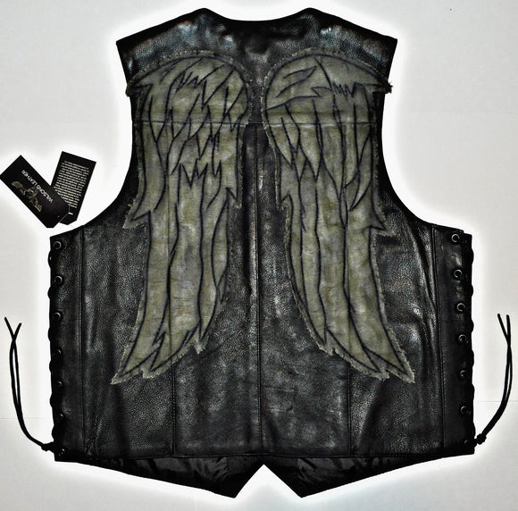 Daryl dixon walking dead wing vest Motorcycle Style Biker Concealed Carry Leather Vest