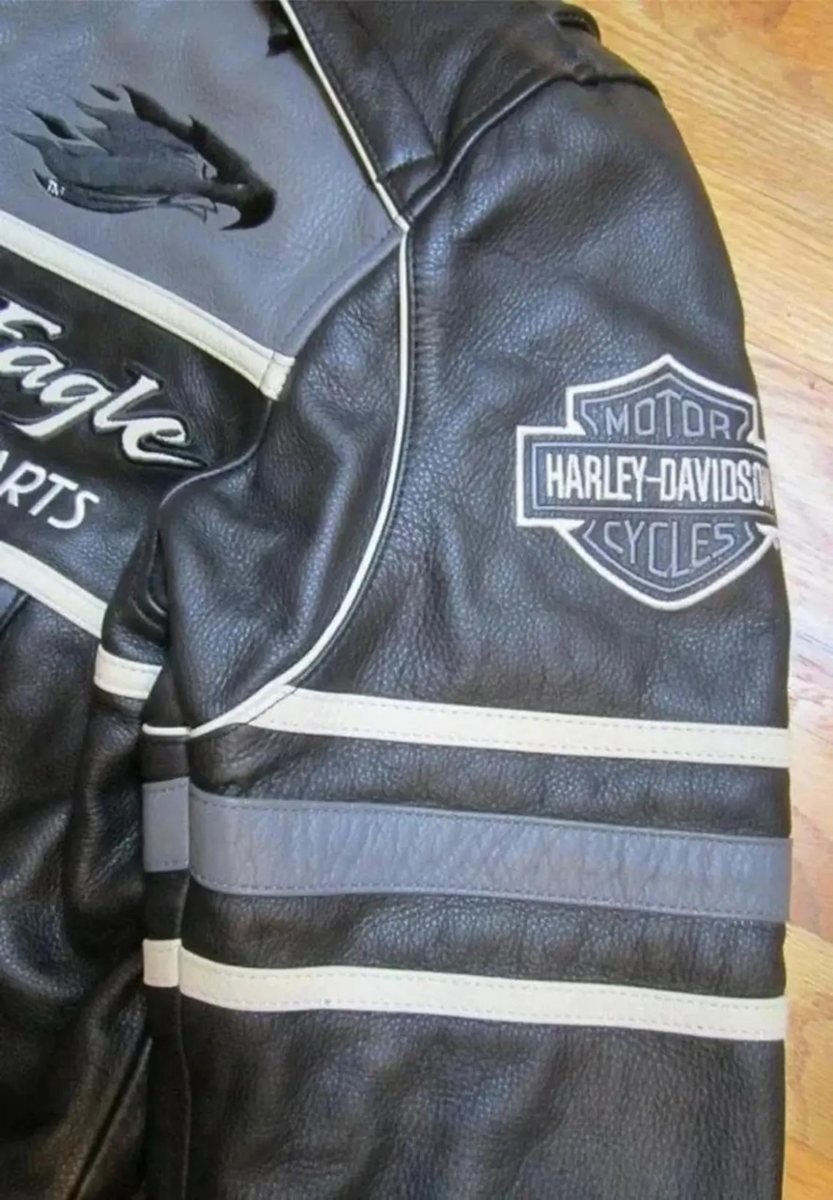 Harley Davidson Men's Black Screaming Eagle Motorcycle Leather