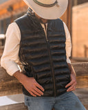 Texas Style Maverick Black Leather Vest