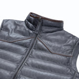 Texas Style Maverick Gray Leather Vest