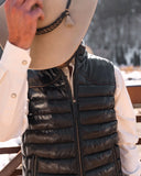 Texas Style Maverick Black Leather Vest
