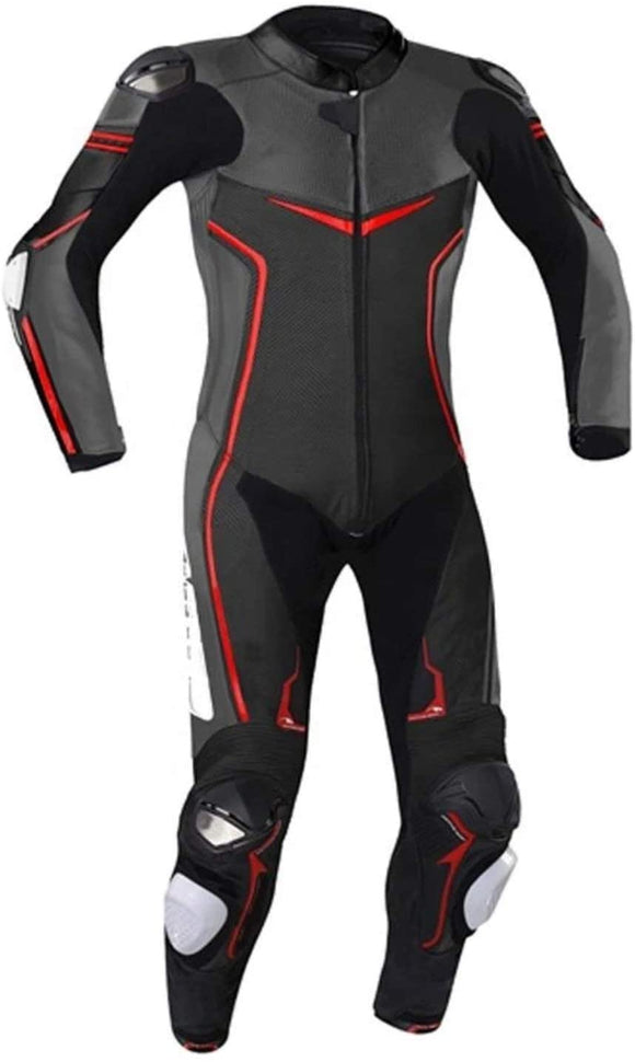 Motorcycle Black One Piece Leather Racing 363 Suit CE Approved Protection