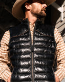 Texas Style Maverick Black Leather Vest