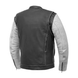 Hunt Club Vintage Style Men's Cafe Racer Motorcycle Concealed Carry Leather Jacket