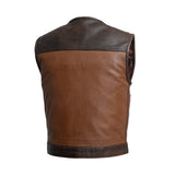 Hunt Club Gunner Men's Perforated Leather Paisley Motorcycle Concealed Carry Leather Vest