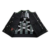 Gator Glint Men's Lowcut Motorcycle Leather Vest Concealed Carry