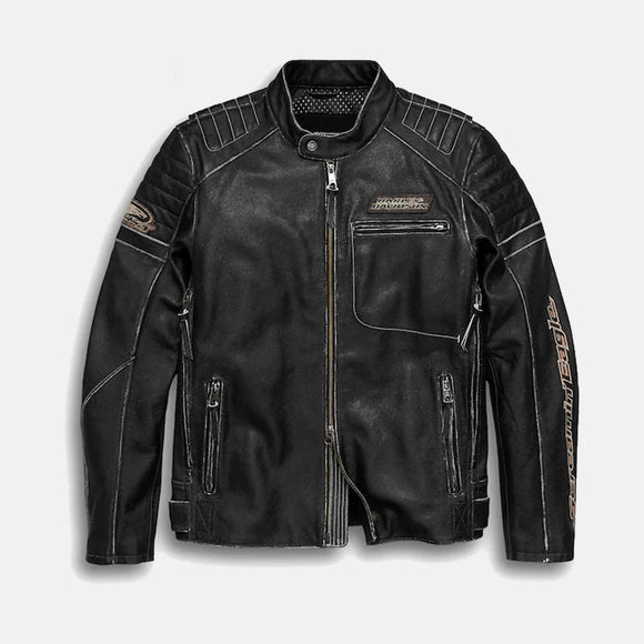 Harley Davidson Men's Classic Screamin' Eagle Motorcycle Leather Jacket Concealed Carry