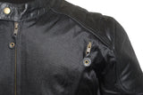 Mens Leather And Cordura Textile Airflow Biker Style CE ARMOR Motorcycle Jacket