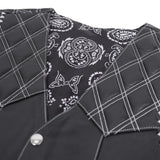 Midnight Thread- Men Classic Style Motorcycle Biker Leather Vest Concealed Carry