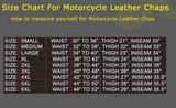 MEN BIKER MOTORCYCLE MOTORCYCLE LEATHER CHAPS