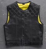 Hunt Club Don't Tread On Me Men's Motorcycle Concealed Carry Perforated Leather Vest