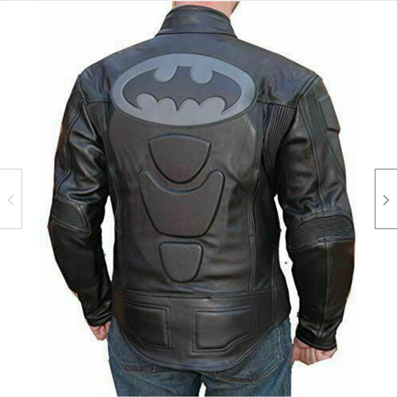 Batman Leather Motorcycle Armored Jacket All Sizes