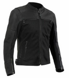 Mens Mesh and Leather Perforated Airflow Biker Style CE ARMOR Motorcycle Jacket