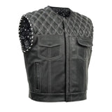 Sledgehammer - Perforated Lowcut Summer Spark Men's Leather Vest Concealed Carry