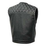 Sledgehammer - Perforated Lowcut Summer Spark Men's Leather Vest Concealed Carry