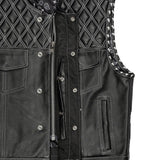Sledgehammer - Perforated Lowcut Summer Spark Men's Leather Vest Concealed Carry