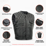 Sledgehammer - Perforated Lowcut Summer Spark Men's Leather Vest Concealed Carry