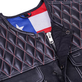 Star Shield Men's Perforated Padded Leather Vest Concealed Carry