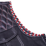 Star Shield Men's Perforated Padded Leather Vest Concealed Carry