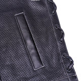 Star Shield Men's Perforated Padded Leather Vest Concealed Carry