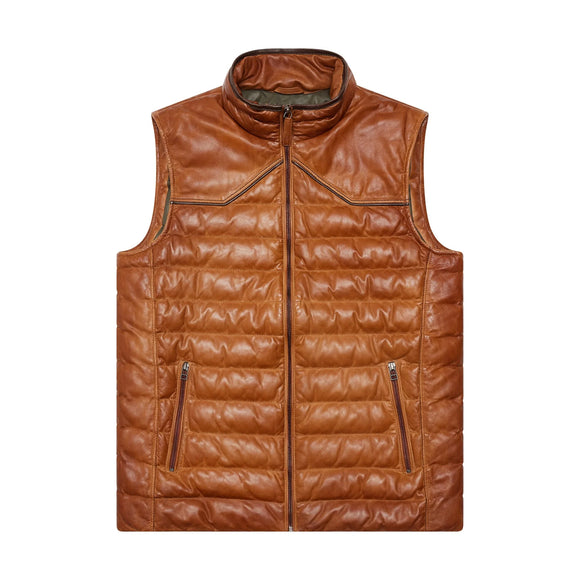 Texas Style Maverick Brown Leather Vest