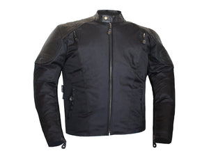 Mens Leather And Cordura Textile Airflow Biker Style CE ARMOR Motorcycle Jacket