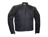 Mens Leather And Cordura Textile Airflow Biker Style CE ARMOR Motorcycle Jacket