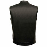 Men Club Style Biker Motorcycle Concealed Carry Leather Vest