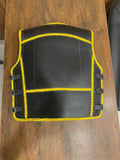 Men's Heavy Buckles Thick Cowhide Leather 1.3mm Yellow Braided Motorcycle Biker Concealed Carry Leather Vest