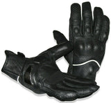 Men's Premium Leather Motorcycle Perforated Cruiser Padded Protect Gloves