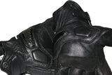 Men's Premium Leather Motorcycle Perforated Cruiser Padded Protect Gloves