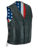 Honor- Men Classic Style Motorcycle Biker Leather Vest Concealed Carry