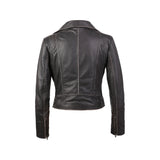 Mens Distressed Brown Leather Motorcycle Jacket Concealed Carry