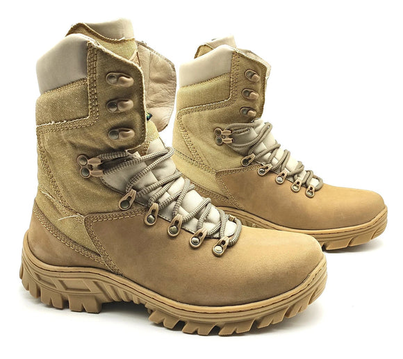 Men Lace Up Motorcycle Style Tactical, Hiking, Combat, Army Adventure Style, Hunting Boots Leather And Canvas Desert Boots