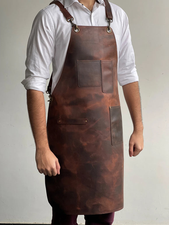 Leather Apron, Woodworking Apron, Welding Apron, BBQ Apron, Grilling Apron, Heavy Duty Apron 100% Leather