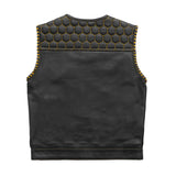 Hunt Club Honey Comb Men's Custom Paisley Motorcycle Concealed Carry Leather Vest