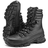 Men Black Motorcycle Style Tactical, Hiking, Combat, Army Adventure Style, Military, Hunting Boots Black Leather Boots