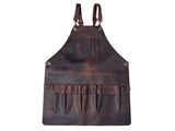 Leather Apron with 12 Tool Pockets Heat & Flame Resistant Heavy Duty Tool Apron