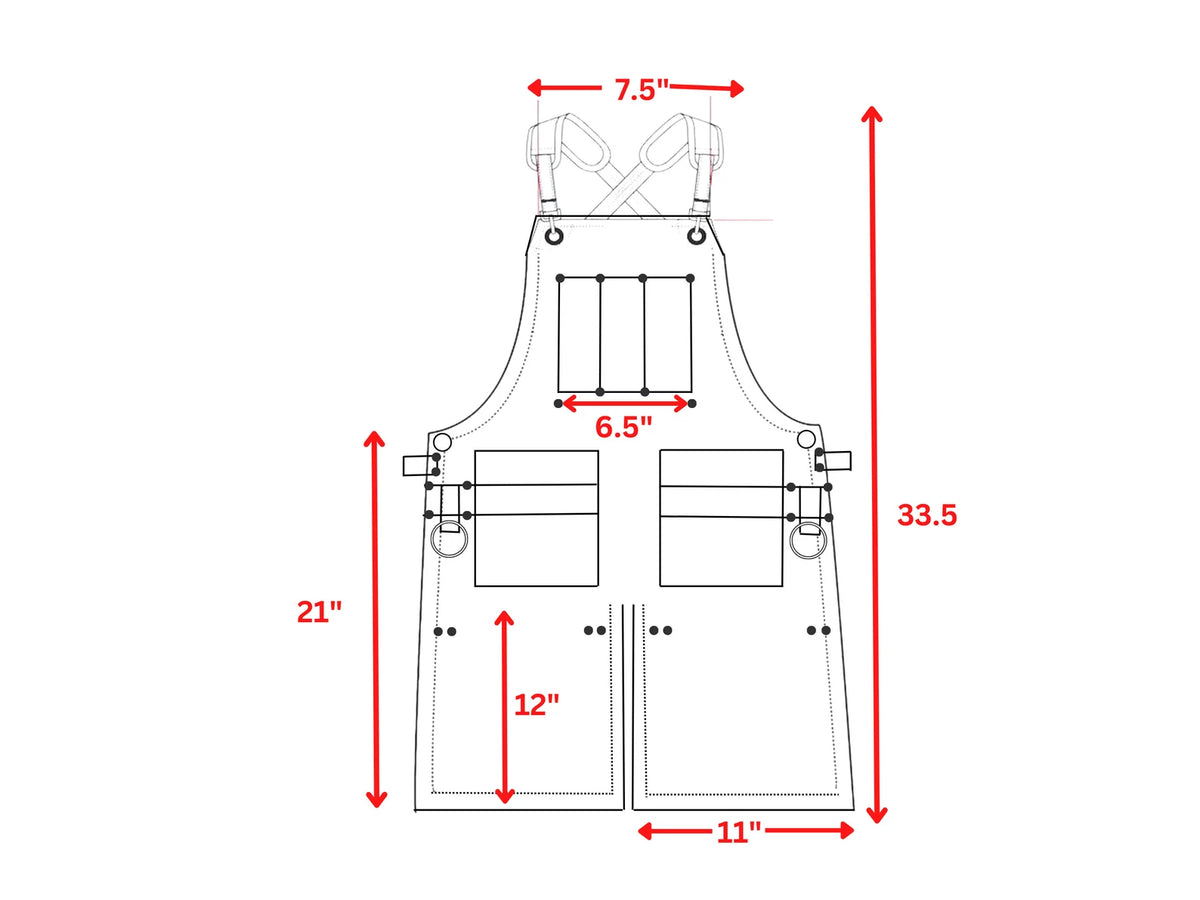 Leather Apron With Split Leg For Woodworking Apron Welding Apron - Bla ...