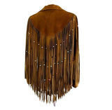 Handmade Fringe Suede Women's Jacket, Fringe Western Vintage Ladies Leather Jacket