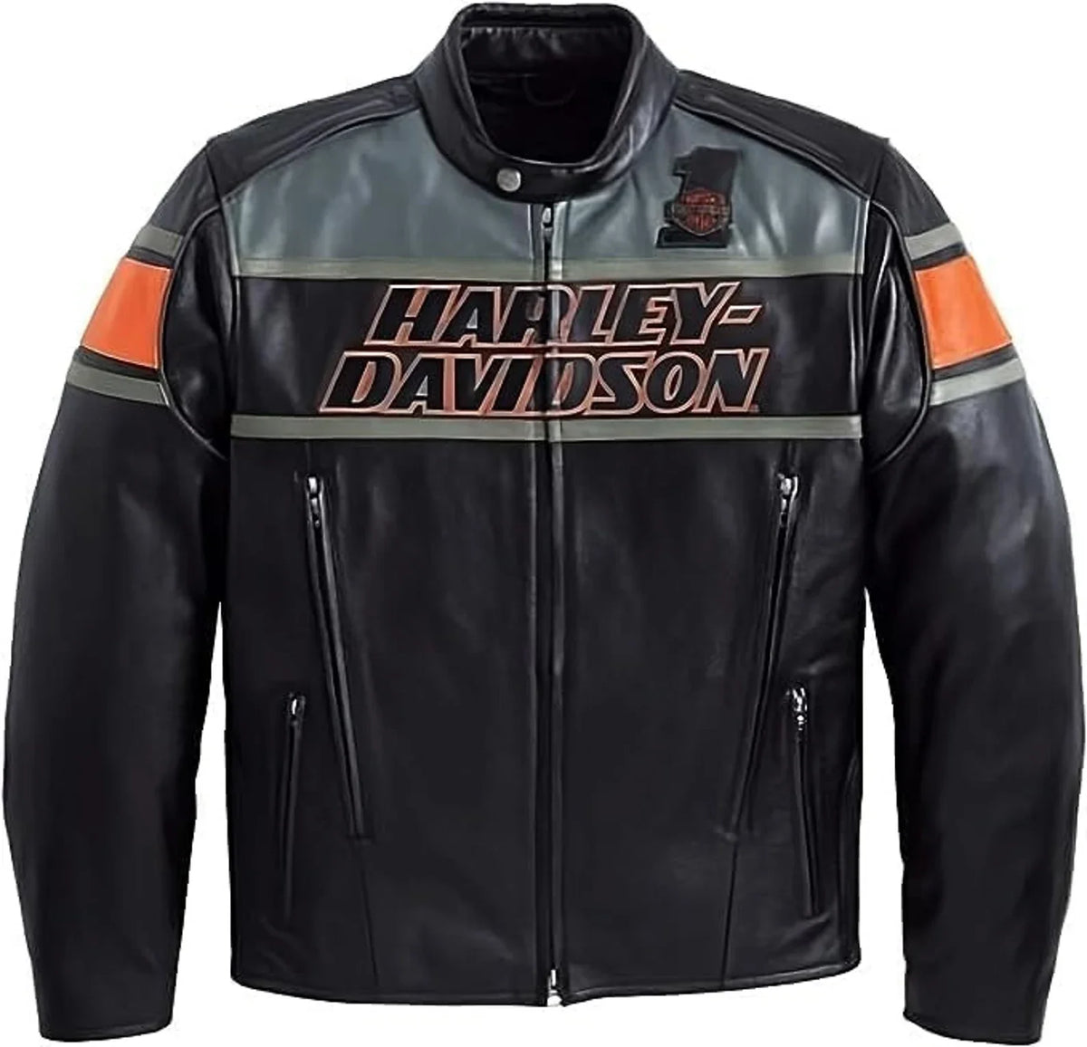 Harley Davidson Men's Motorcycle Hooded Leather Biker Jacket Concealed ...