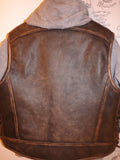 Patch Vest Men's Distressed Brown Heavy Buckle Motorcycle Concealed Carry Biker Leather Vest