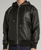 Men's Crocodile Embossed Motorcycle Concealed Carry Biker Black Leather Jacket