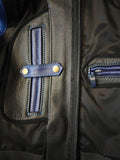 Patch Vest Men's Heavy Buckle Motorcycle Concealed Carry Biker Blue Leather Vest