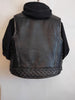 Patch Vest Men's Heavy Buckle Motorcycle Concealed Carry Biker Leather Vest With Antique Abrasion Effect