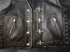 Patch Vest Men's Heavy Buckle Motorcycle Concealed Carry Biker Leather Vest With Antique Abrasion Effect