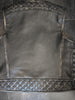 Patch Vest Men's Heavy Buckle Motorcycle Concealed Carry Biker Leather Vest With Antique Abrasion Effect