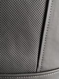 Patch Vest Men's Perforated Leather Motorcycle Concealed Carry Biker Vest W/ White Leather Trim